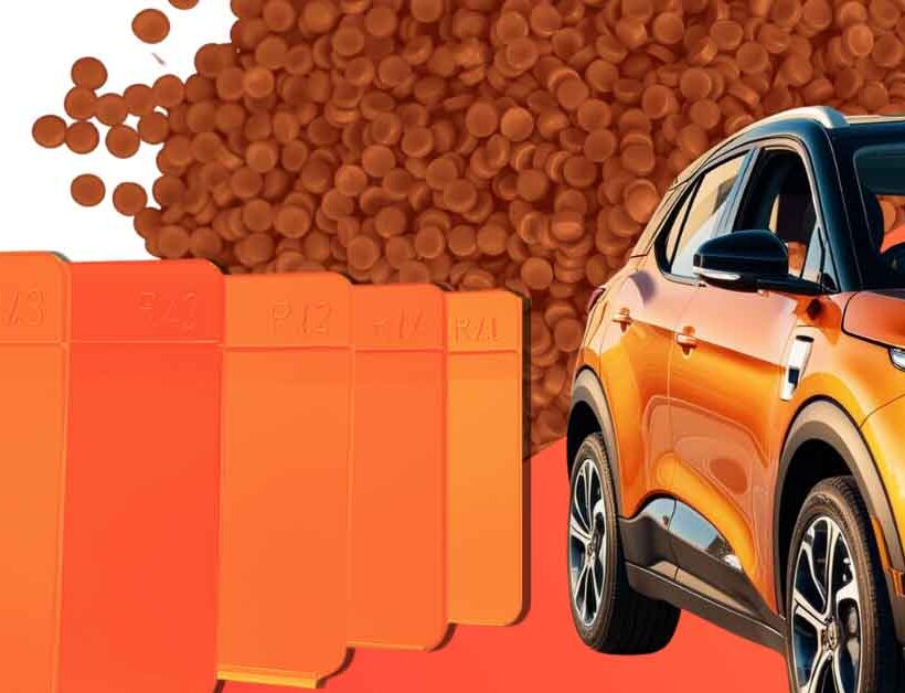 Compound tecnici LATI in arancione per applicazioni di mobilità elettrica ad alta visibilità, sicurezza e resistenza termica