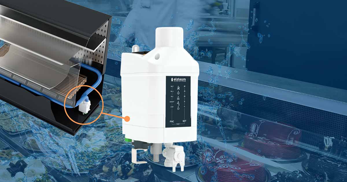 Umidificatore Mistral di Elsteam realizzato con compound autoestinguenti LATI per garantire sicurezza elettrica e resistenza al calore