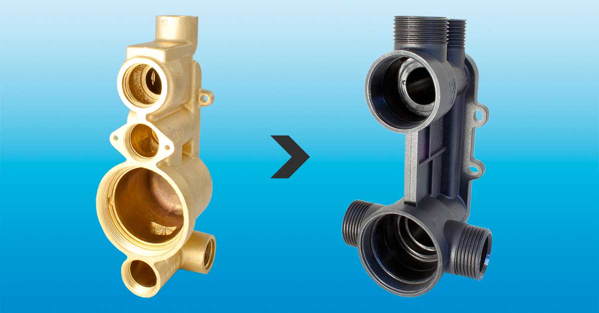 Water control valve produced with high-performance LATI compounds to guarantee pressure resistance, durability and water flow safety