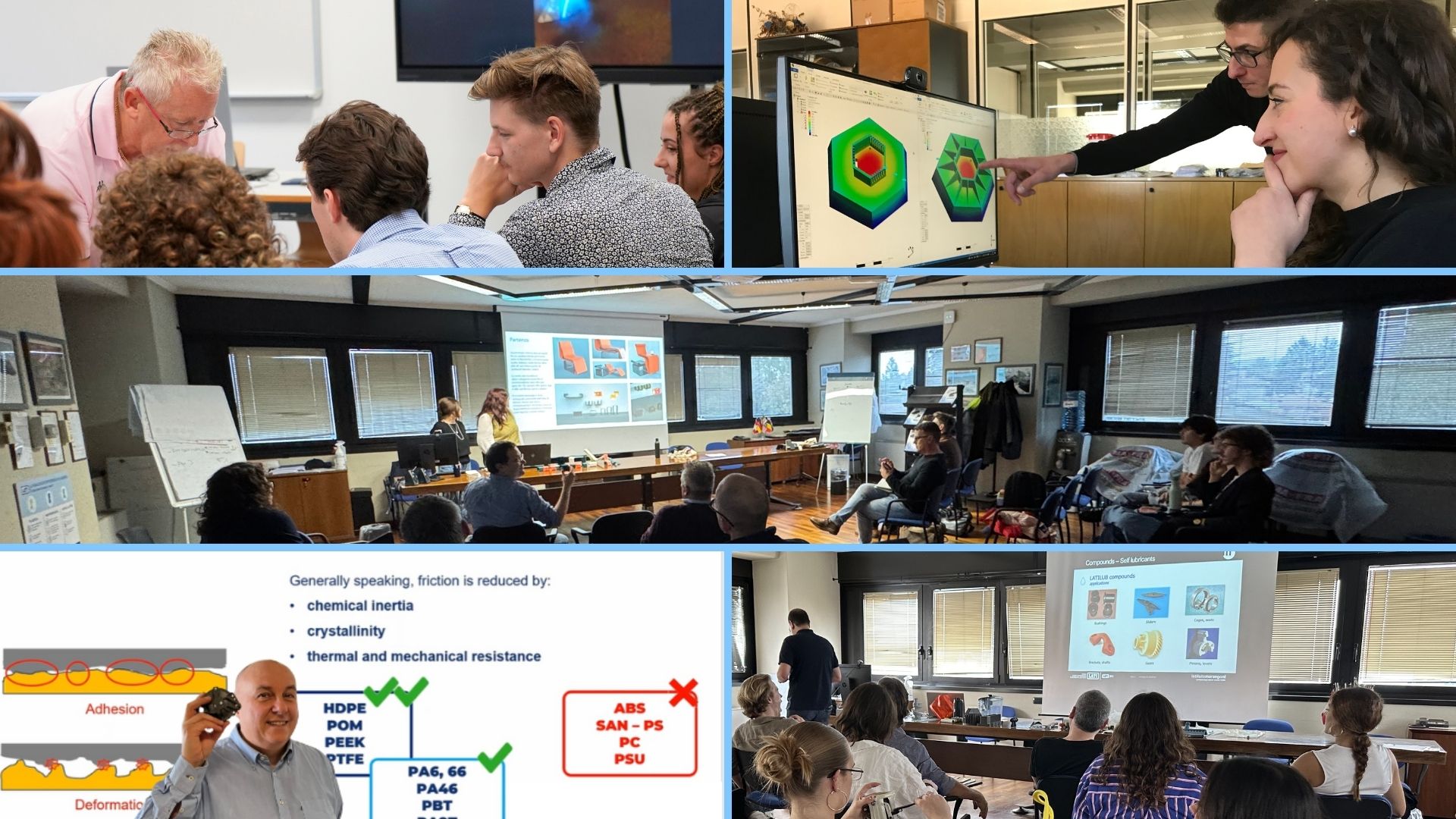 Corsi con scuole e webinar tenuto dai tecnici LATI, aula di formazione